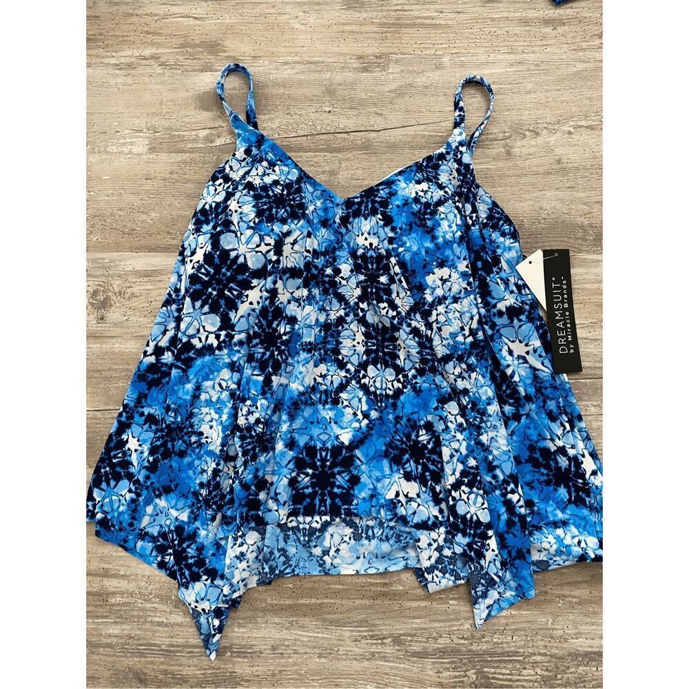 Dreamsuit by Miracle Brands Swim Tankini Top Sz 10